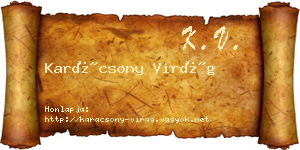 Karácsony Virág névjegykártya